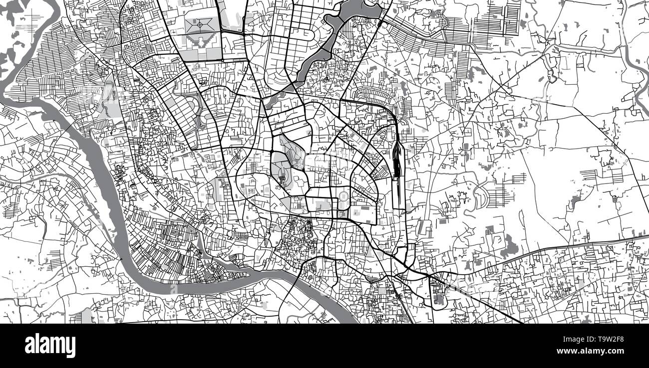 Urban vector city map of Dhaka, Bangladesh Stock Vector Image & Art - Alamy