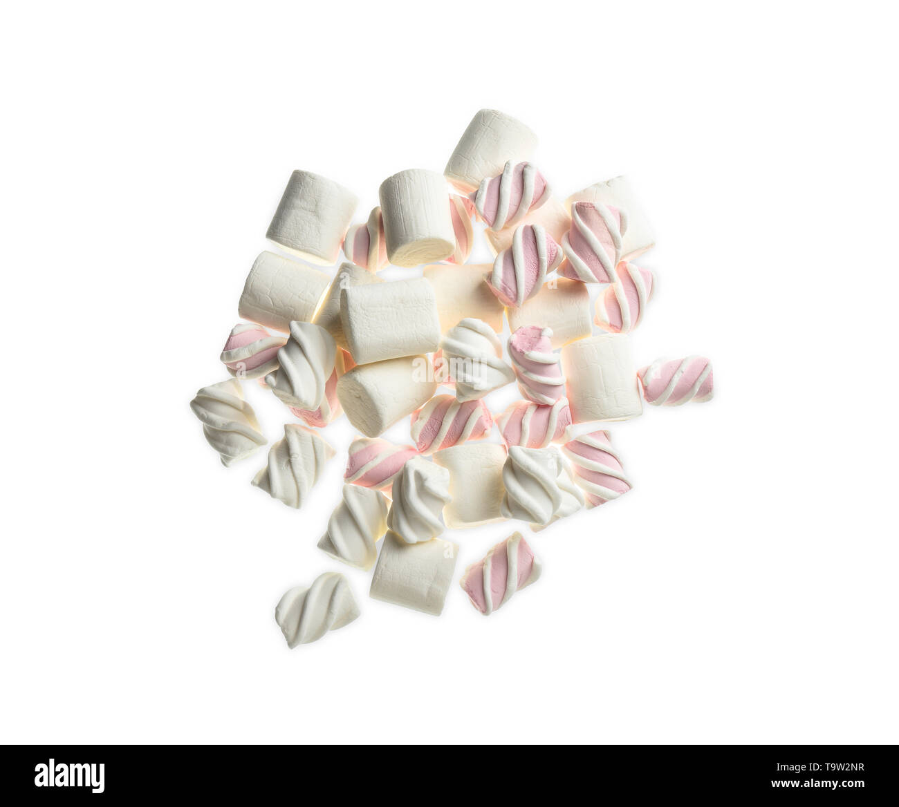 Tasty marshmallows on white background Stock Photo - Alamy