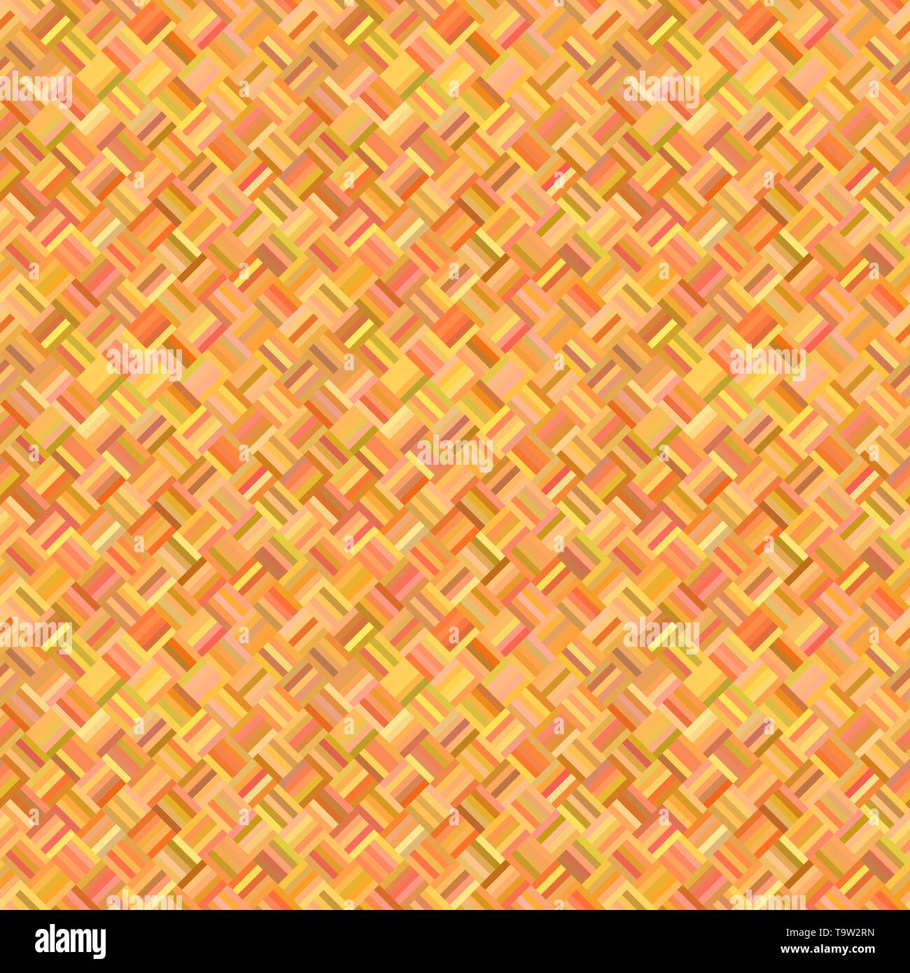 Orange geometric diagonal mosaic pattern background - vector design Stock Vector
