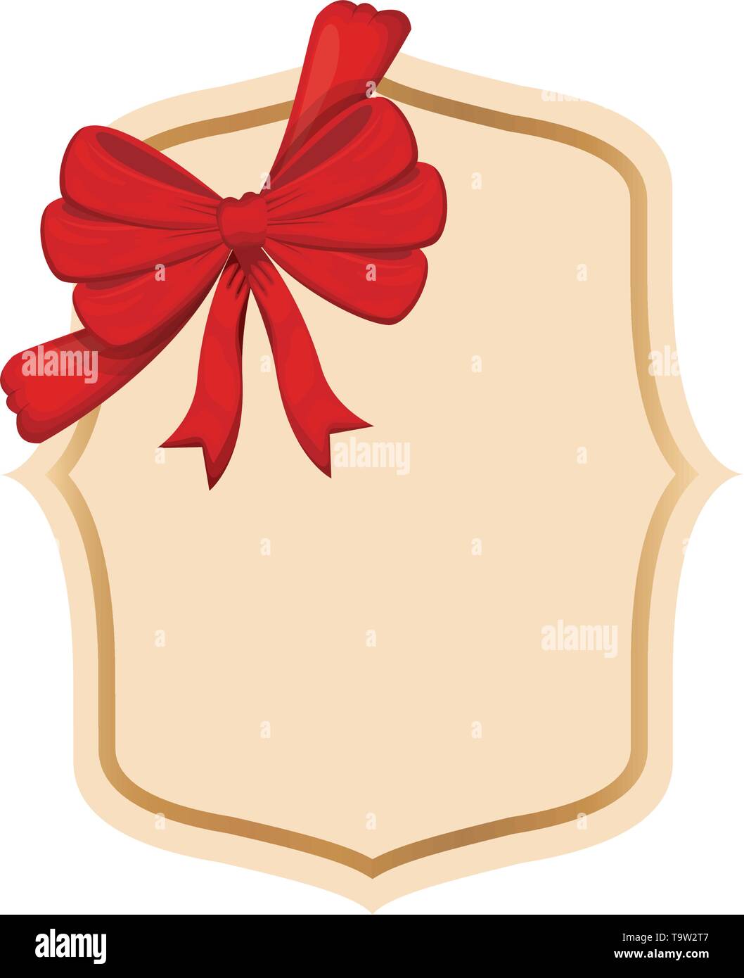 elegant frame with ribbon isolated icon Stock Vector Image & Art - Alamy