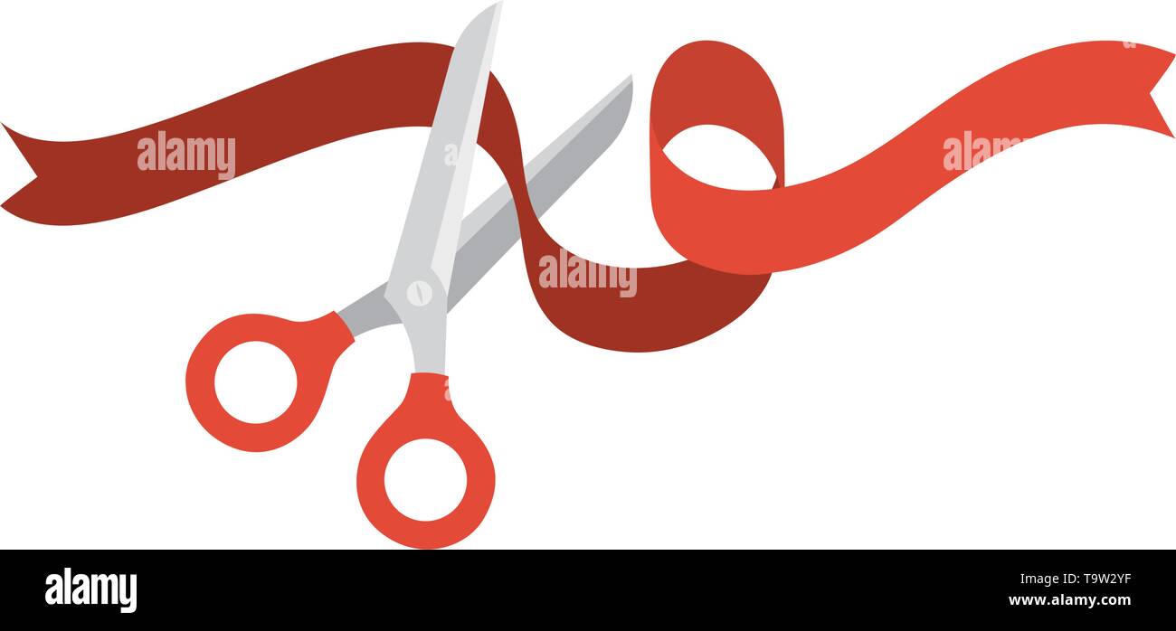 Scissor Design Ribbon scissors with ribbon on white background Stock Vector Image & Art - Alamy