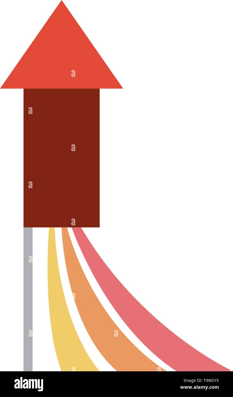 rocket taking off in white background Stock Vector Image & Art - Alamy