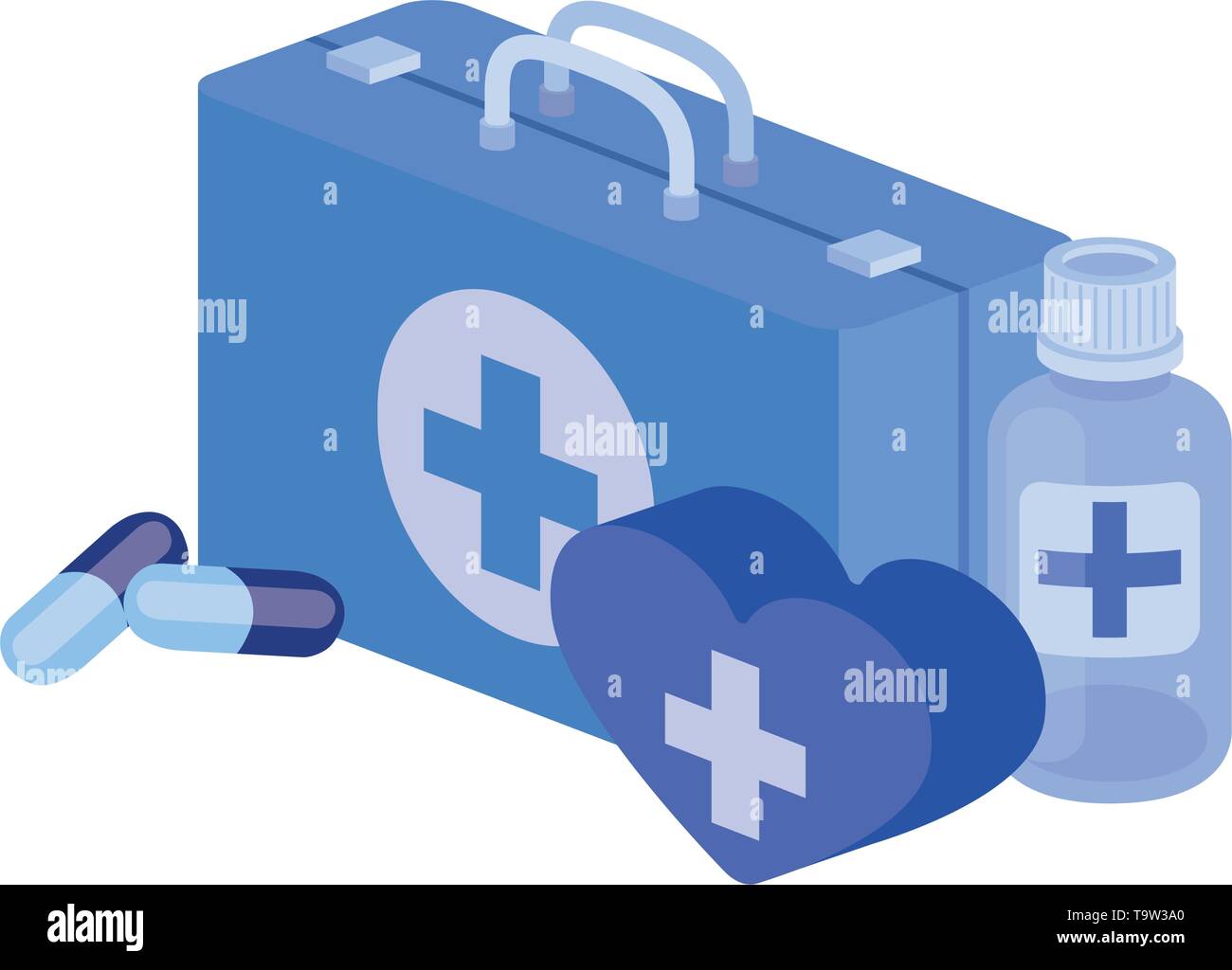 first aid kit on white background Stock Vector Image & Art - Alamy
