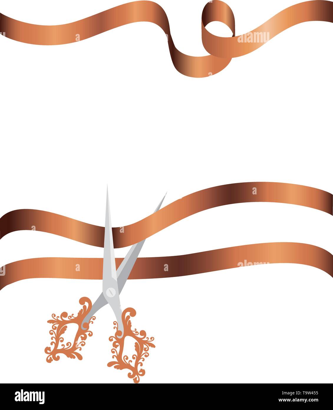 Vector Ribbon Scissors Inaugural ribbon Stock Vector Images - Alamy