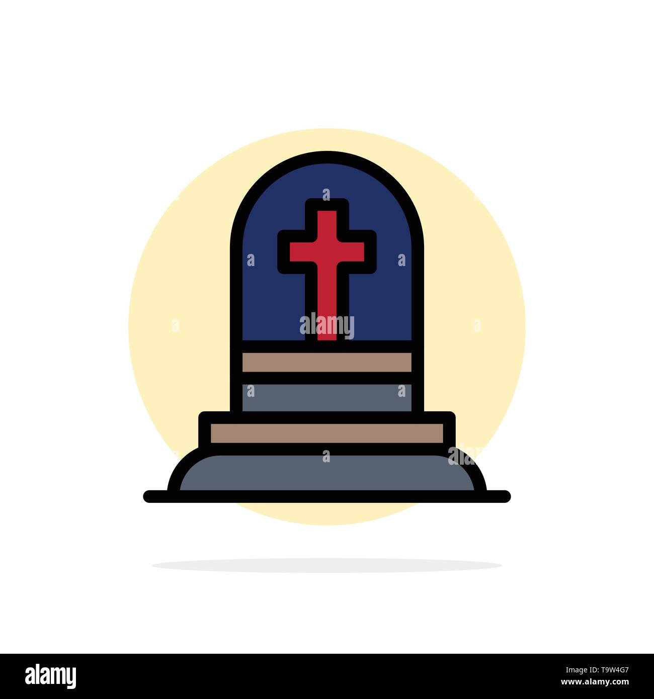 Death, Grave, Gravestone, Rip Abstract Circle Background Flat color ...