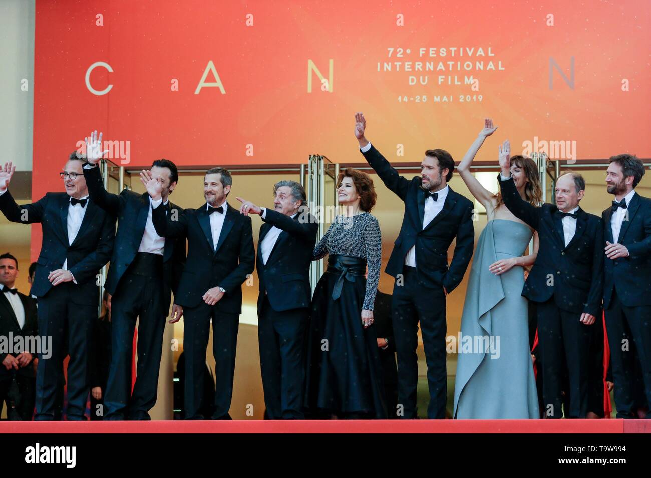 Nicolas Bedos, Daniel Auteuil, Guillaume Canet, Fanny Ardent,2019 Cannes Stock Photo