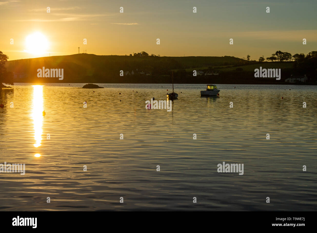 Castlehaven Harbour, West Cork, Ireland. 21st May, 2019. Sunrise and the start of another fine sunny day in West Cork. Credit: aphperspective/Alamy Live News Stock Photo
