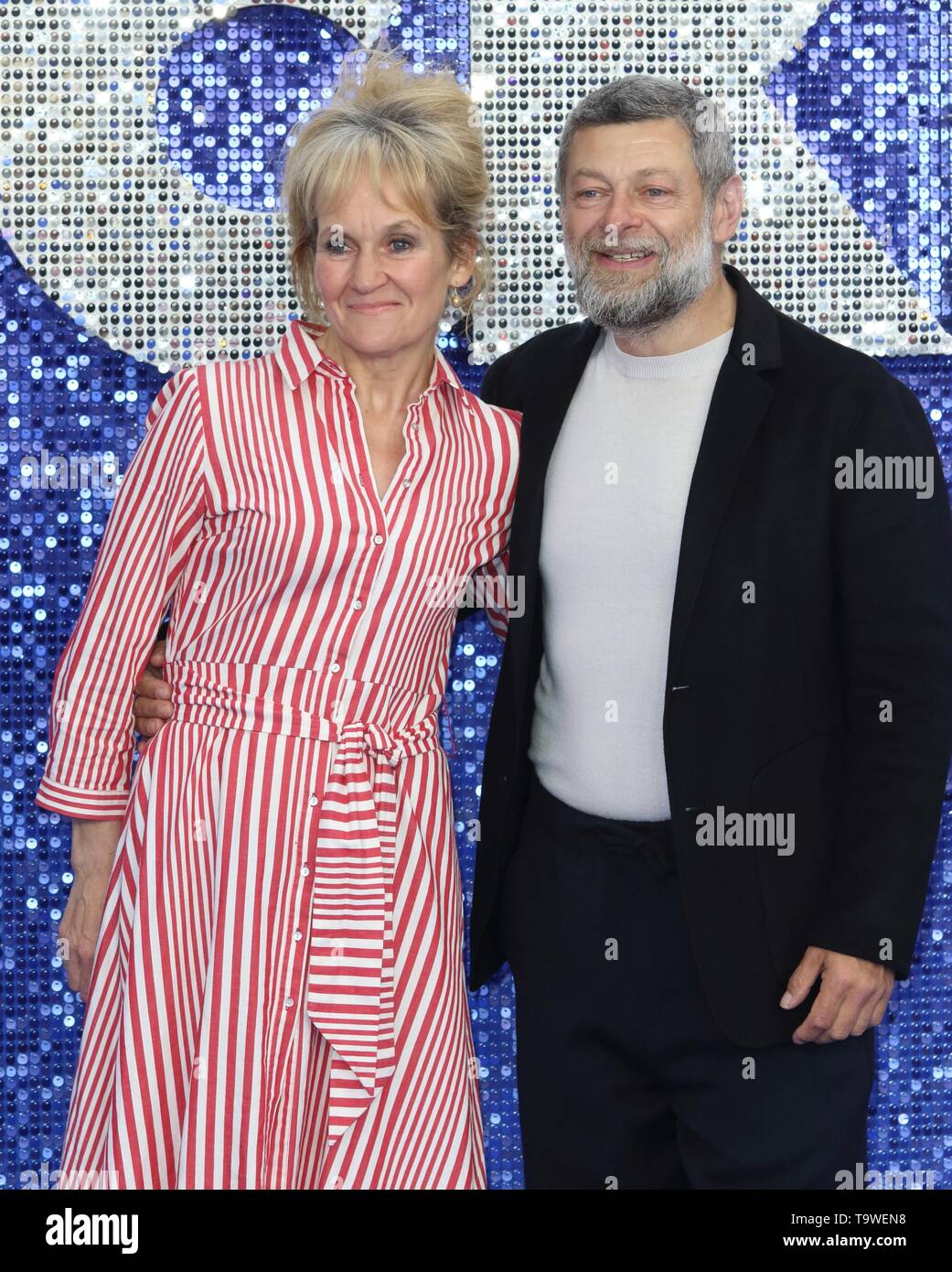 Andy Serkis and Lorraine Ashbourne attends the UK Premiere of Rocketman at the Odeon Luxe, Leicester Square Stock Photo