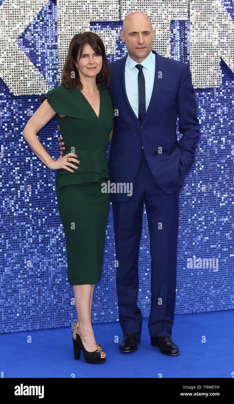 Mark Strong and Liza Marshall attend the UK Premiere of Rocketman at the Odeon Luxe, Leicester Square Stock Photo