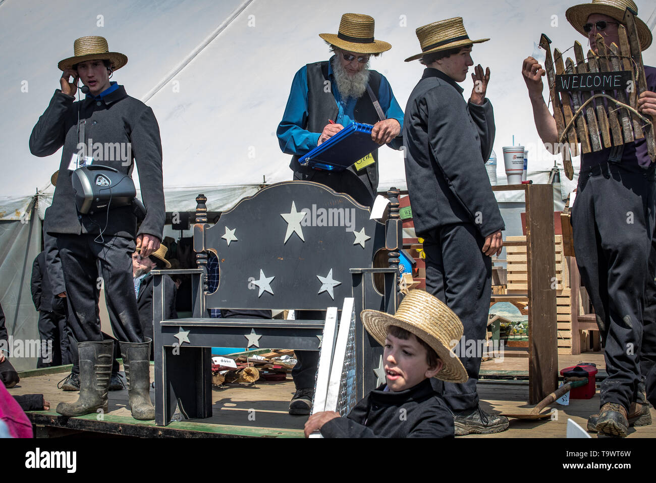 Annual fire company auction, Lancaster, PA. Commonly referred to as Mud Sales. Held in spring