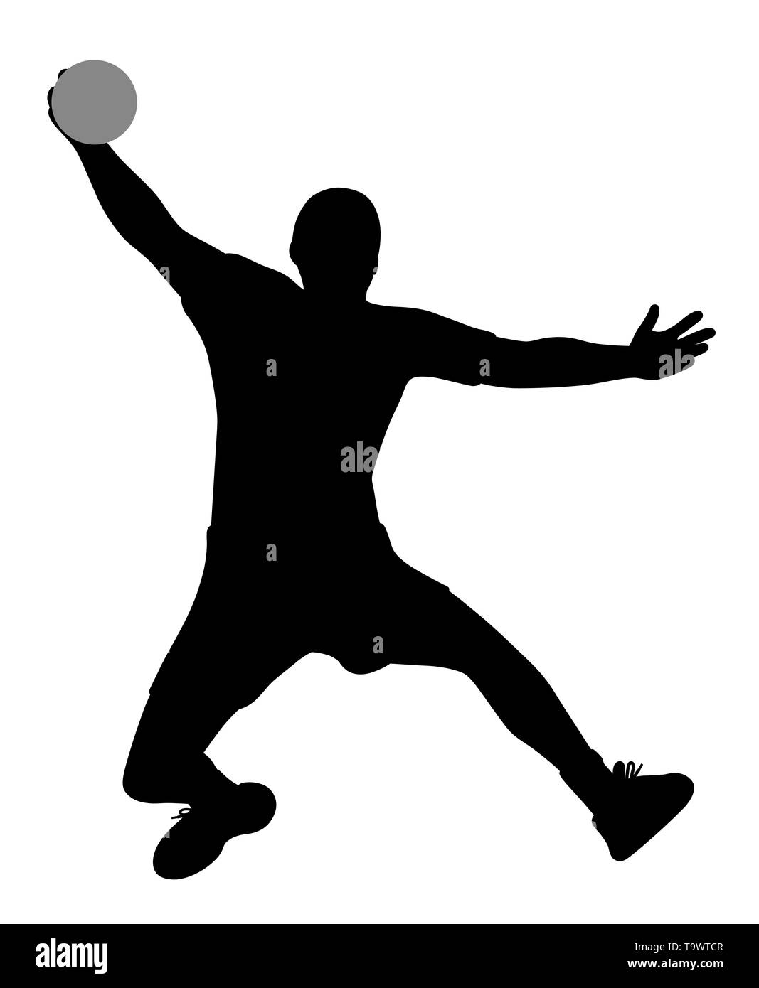 Handball player Stock Photo