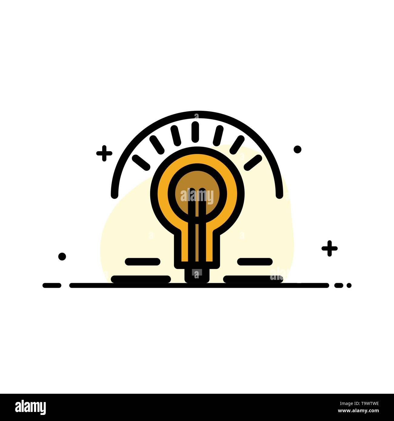 Bulb Light Light Bulb Tips Business Flat Line Filled Icon