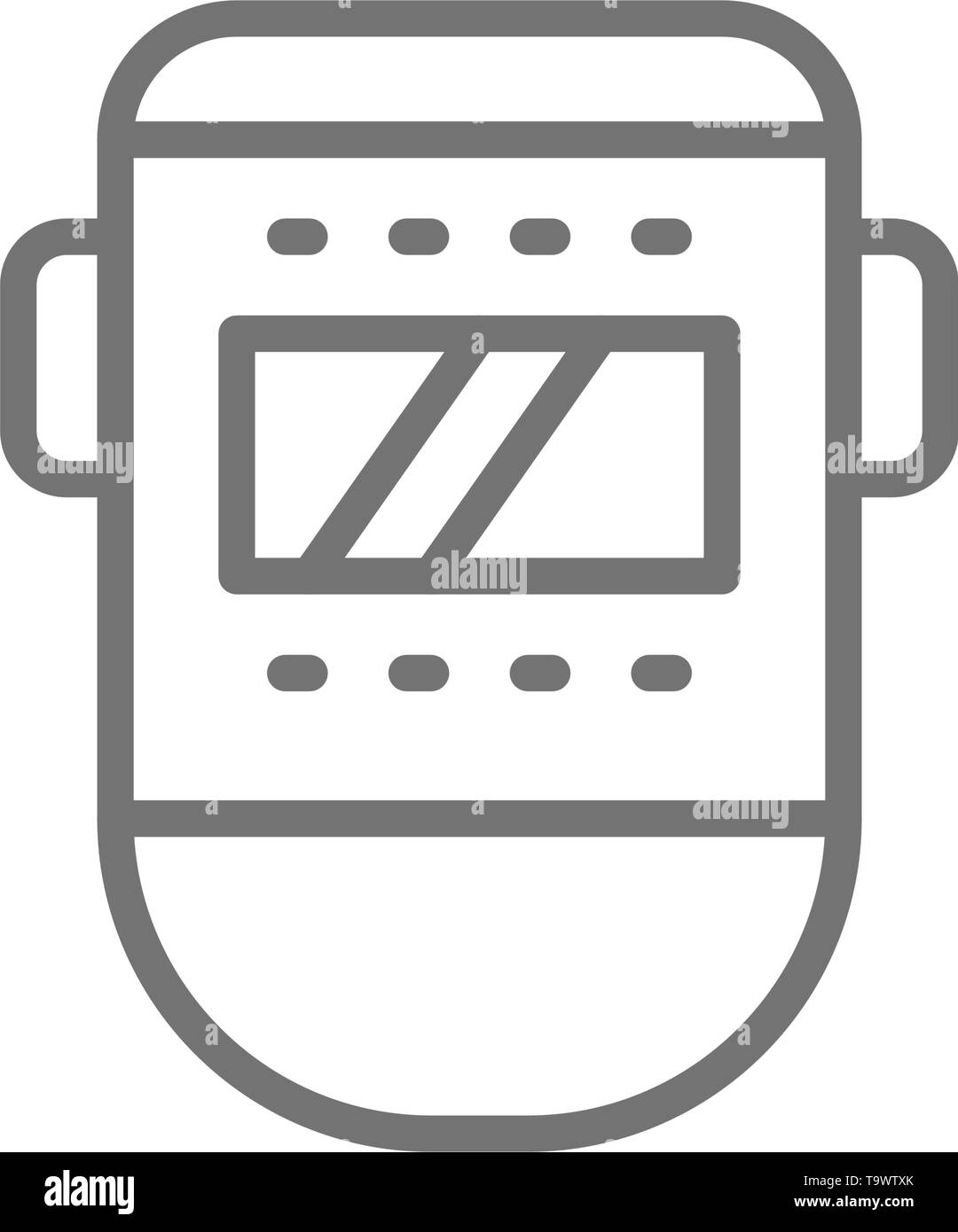 Welder mask, face protection line icon Stock Vector Image & Art - Alamy