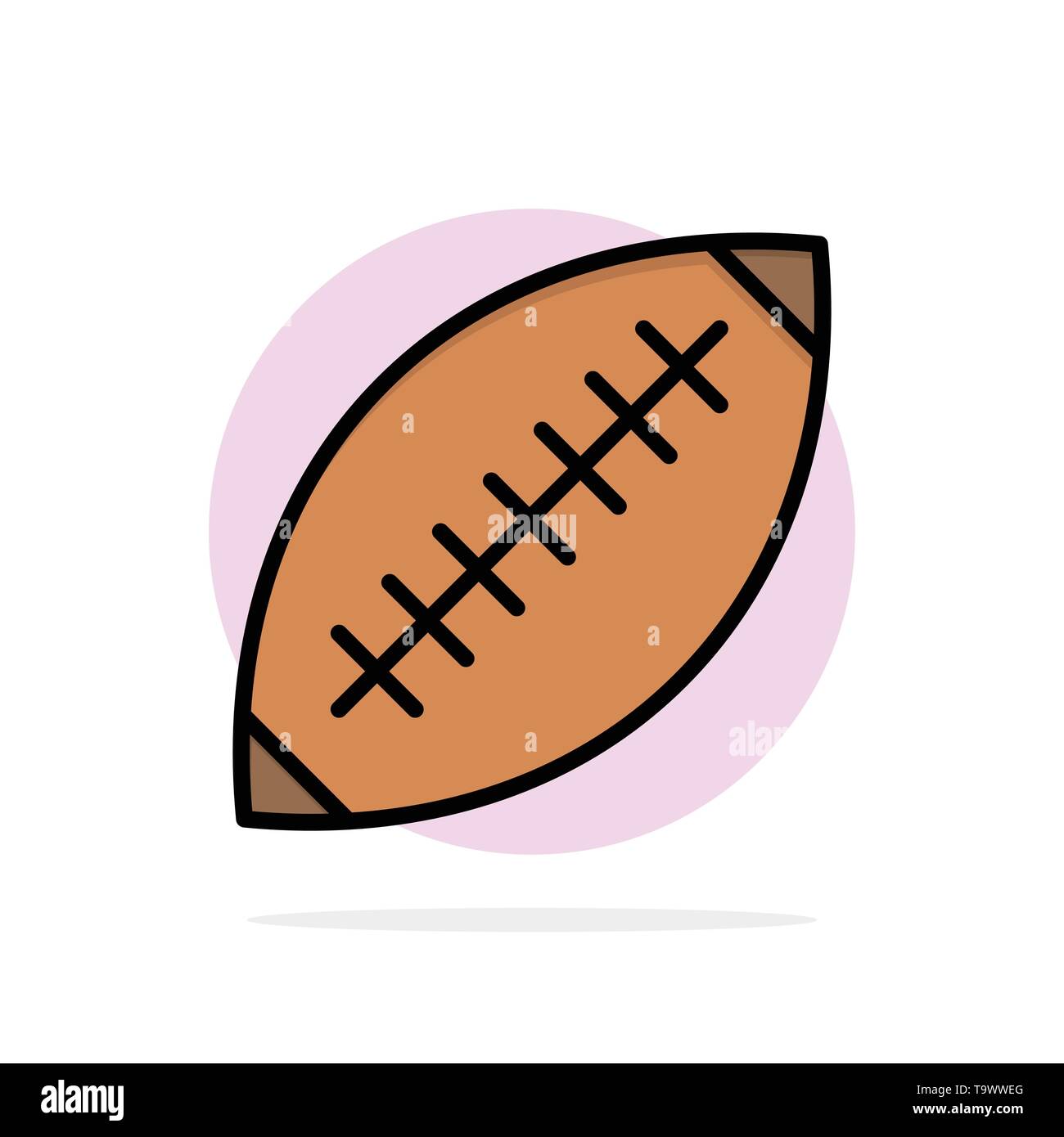 Afl, Australia, Football, Rugby, Rugby Ball, Sport, Sydney Abstract Circle Background Flat color Icon Stock Vector