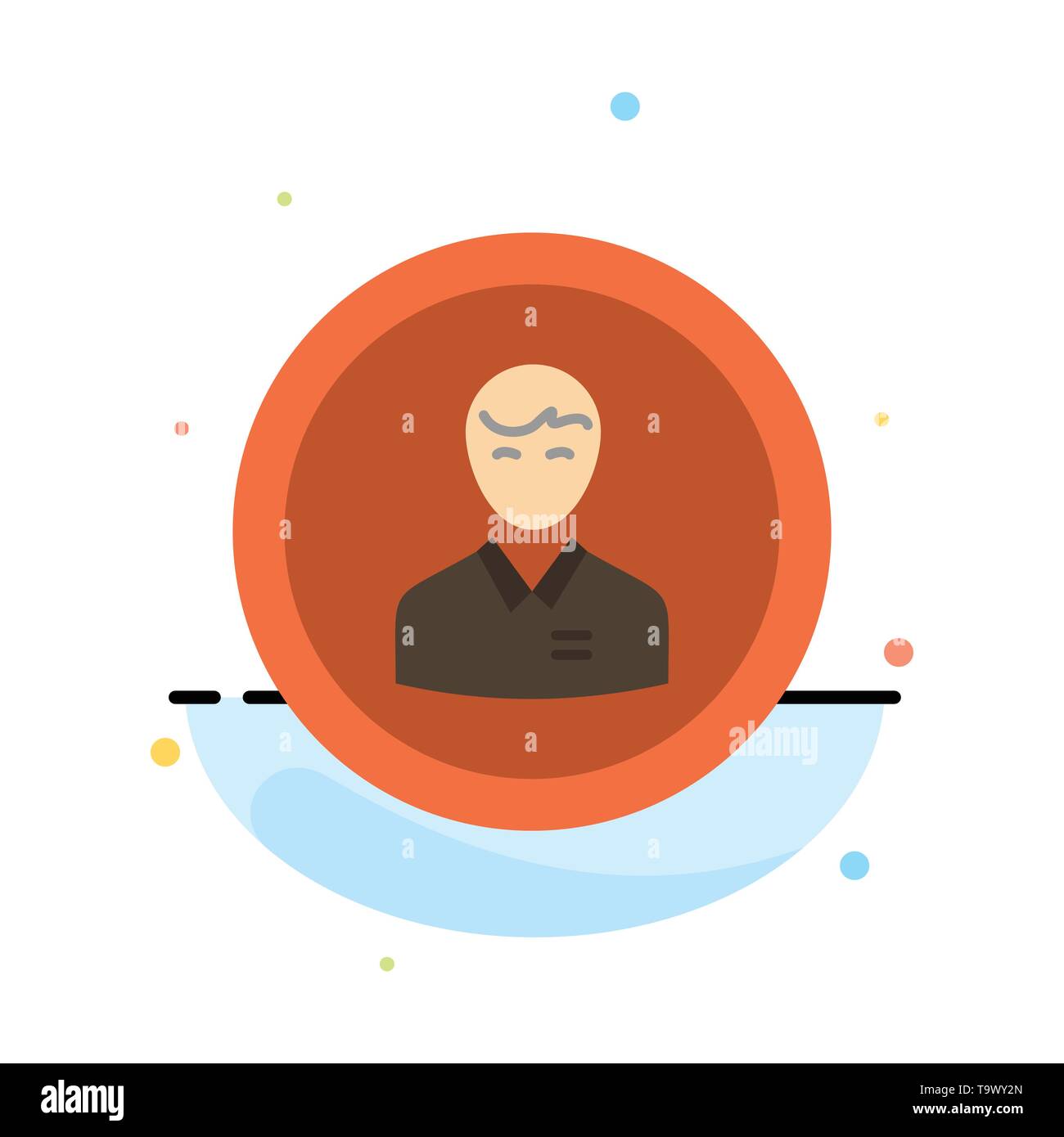 Flat business man user profile avatar icon Vector Image