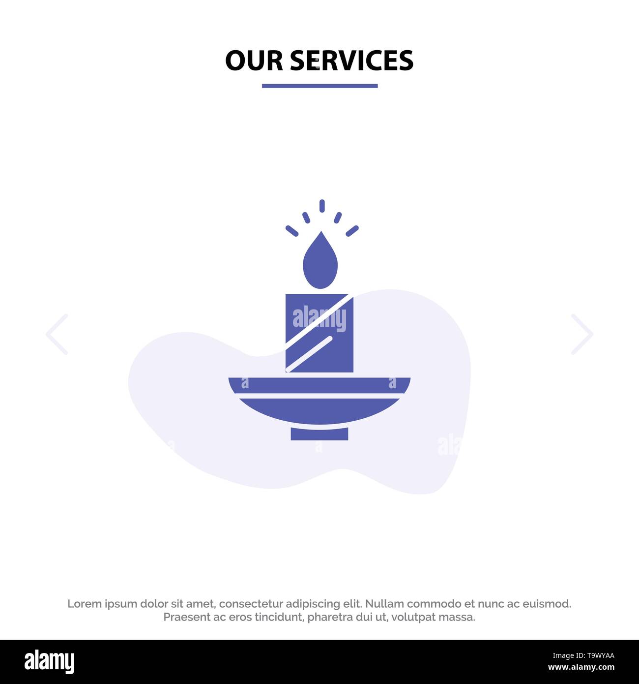 Our Services Candle Christmas Diwali Easter Lamp Light Wax Solid Glyph Icon Web Card Template Stock Vector Image Art Alamy
