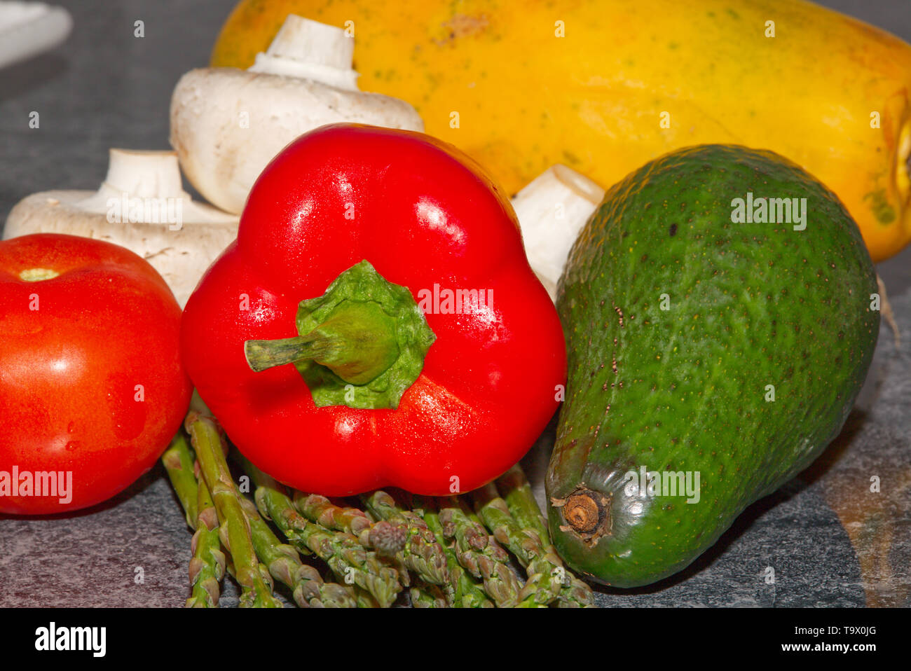 Mixed fruit and vegetables Stock Photo Alamy