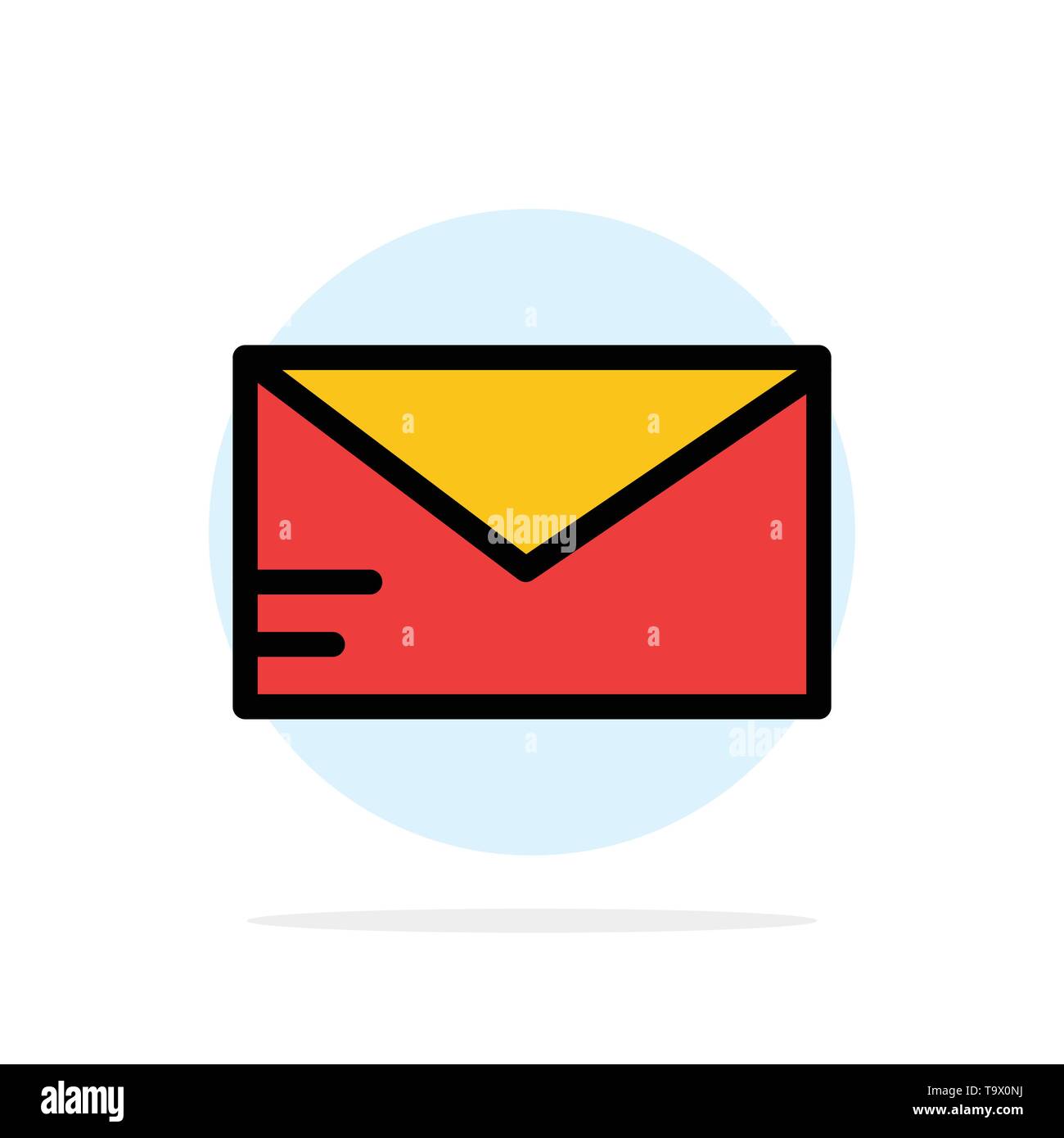 Mail, Email, School Abstract Circle Background Flat color Icon Stock Vector