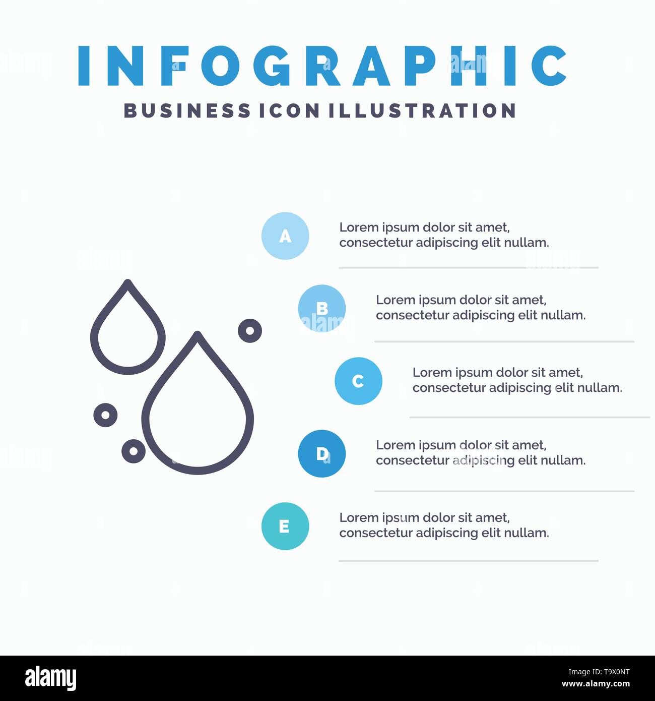 Water Drop Spring Line Icon With 5 Steps Presentation Infographics Background Stock Vector Image Art Alamy