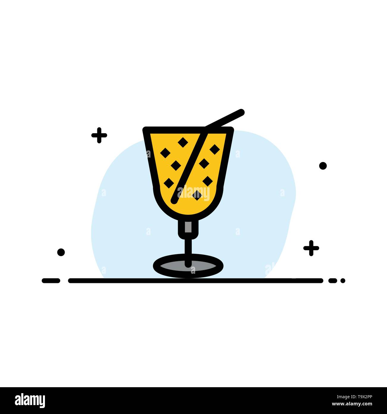 Beach Drink Juice Business Flat Line Filled Icon Vector Banner Template Stock Vector Image Art Alamy