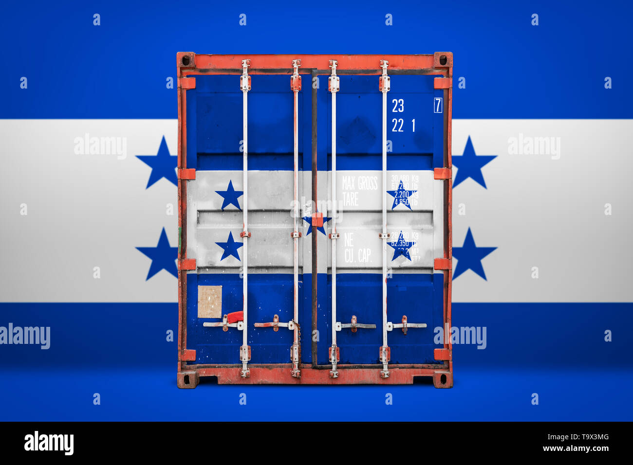 Container Hn The concept of Honduras export-import, container transporting and ...