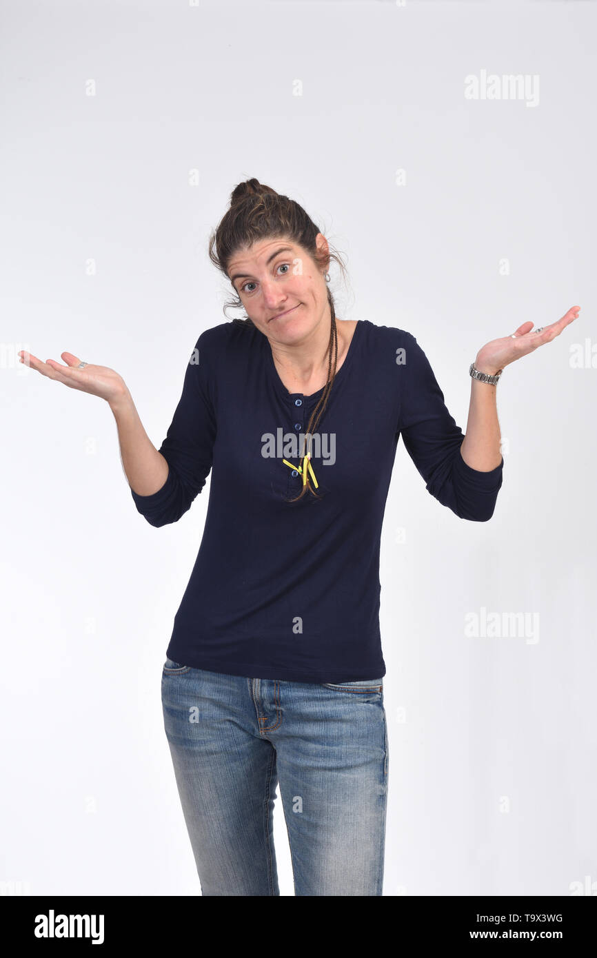 Woman confused look on face hi-res stock photography and images - Alamy