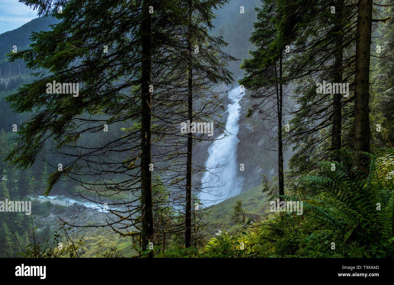 Of Krimmler waterfalls, national park high tanners, Krimml, Pinzgau, Salzburg country, Salzburg, Austria, Europe, Krimmler Wasserfälle, Nationalpark H Stock Photo