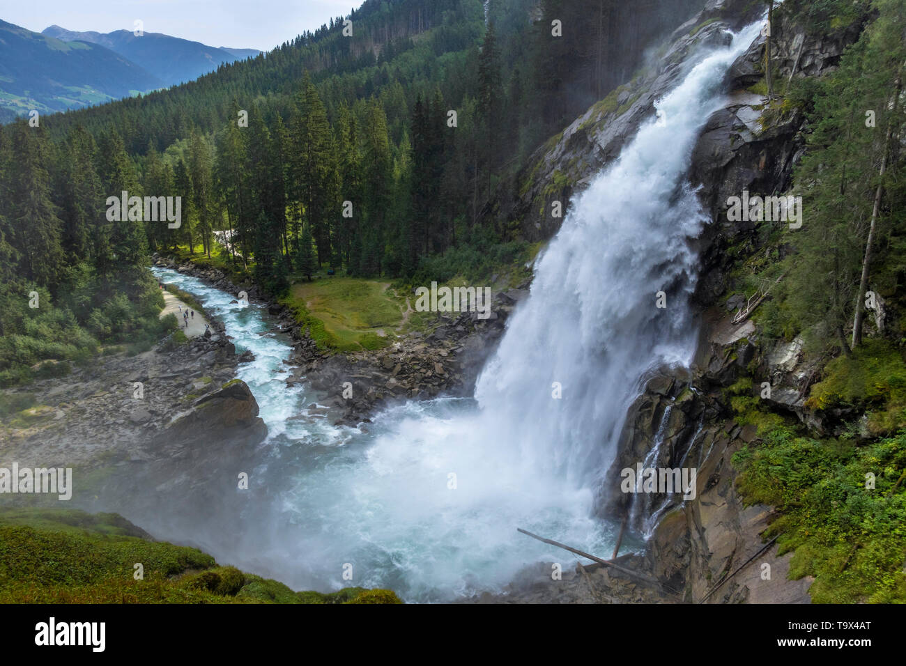 Of Krimmler waterfalls, national park high tanners, Krimml, Pinzgau, Salzburg country, Salzburg, Austria, Europe, Krimmler Wasserfälle, Nationalpark H Stock Photo