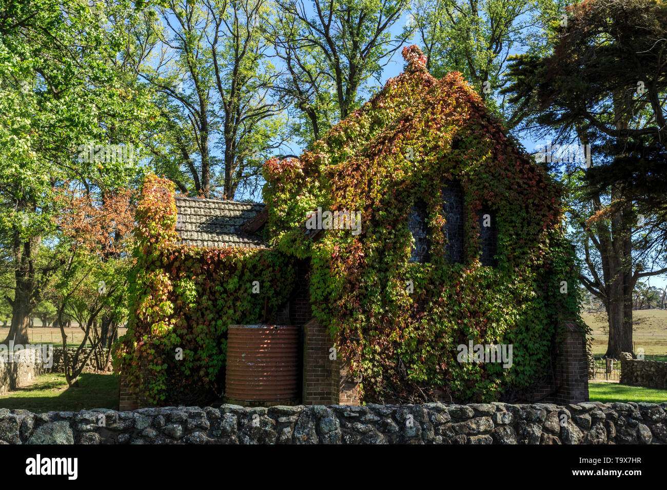 View of Gostwyck Chapel, known as All Saints Anglican Church, built in 1921 and almost entirely