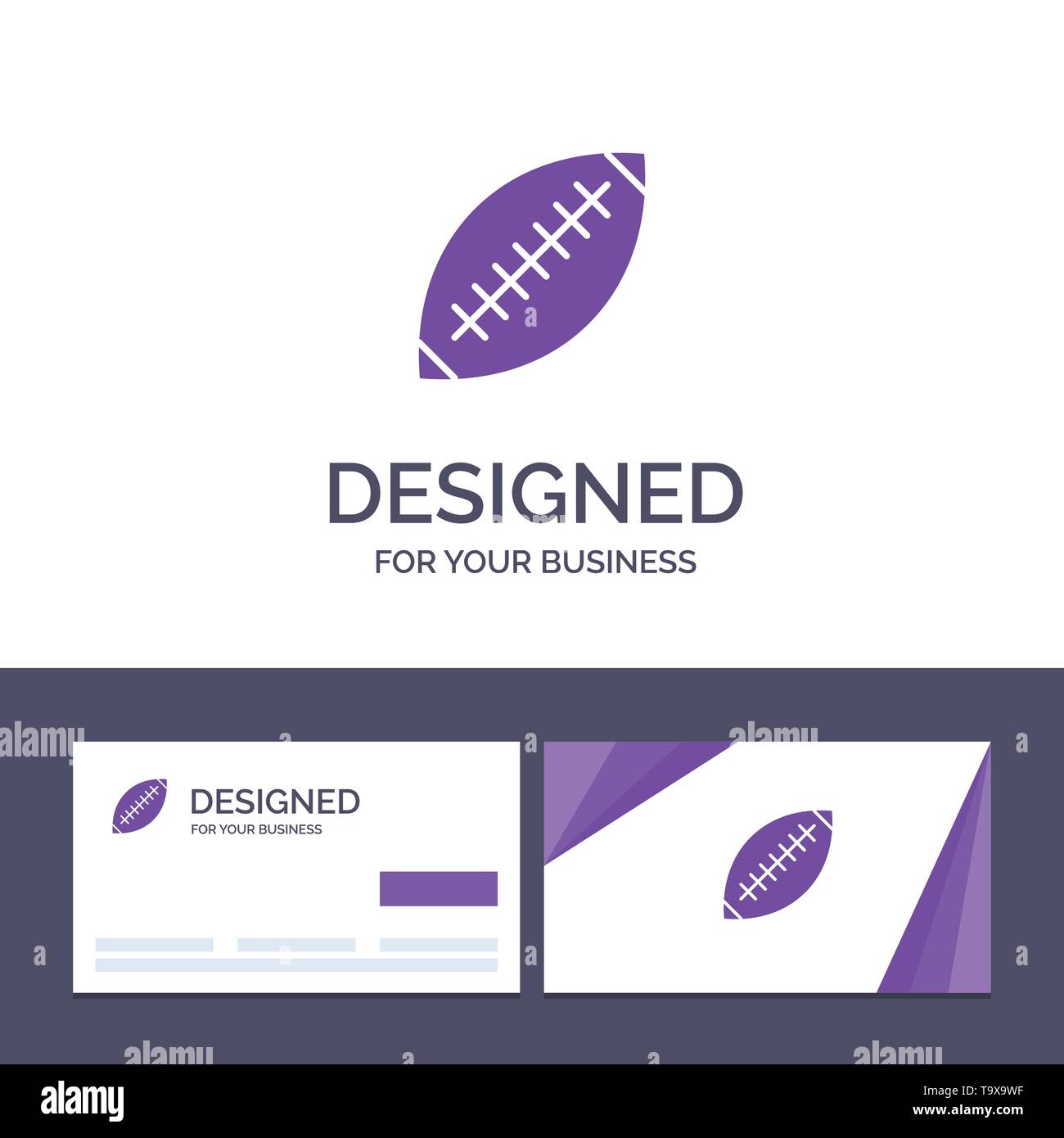 Creative Business Card And Logo Template Afl Australia Football Rugby Rugby Ball Sport Sydney Vector Illustration Stock Vector Image Art Alamy