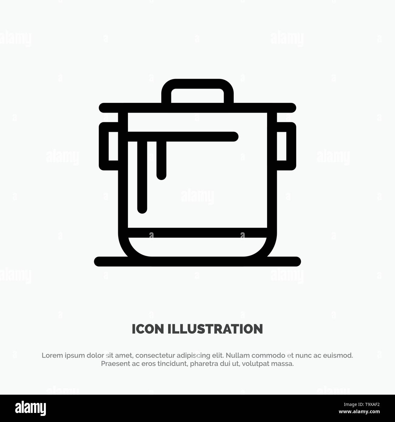 Cooker, Kitchen, Rice, Cook Vector Line Icon Stock Vector Image & Art ...