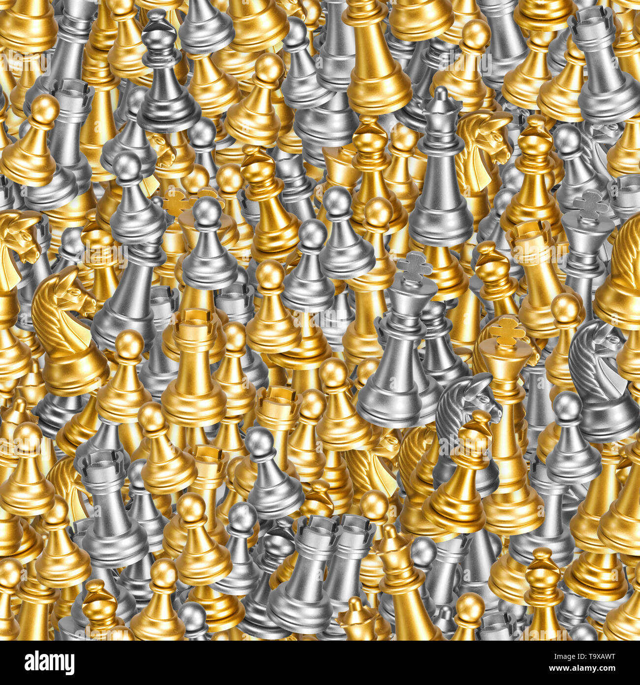 Chess Pieces Seamless Texture Tile Stock Photo