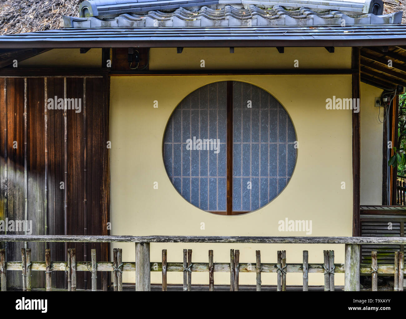 Wooden traditional house in Kyoto, Japan. Kyoto was the Imperial ...