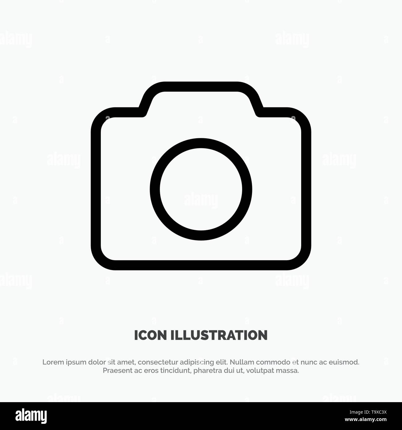 Camera, Image, Basic, Ui Line Icon Vector Stock Vector Image & Art - Alamy