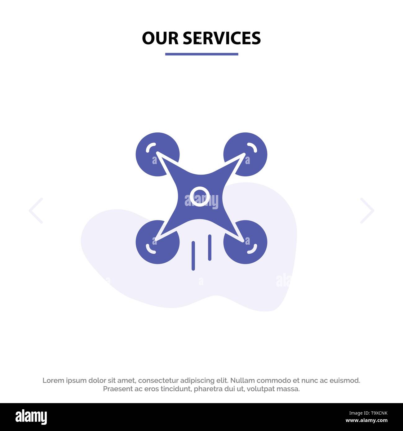 Our Services Technology, Drone, Camera, Image Solid Glyph Icon  card