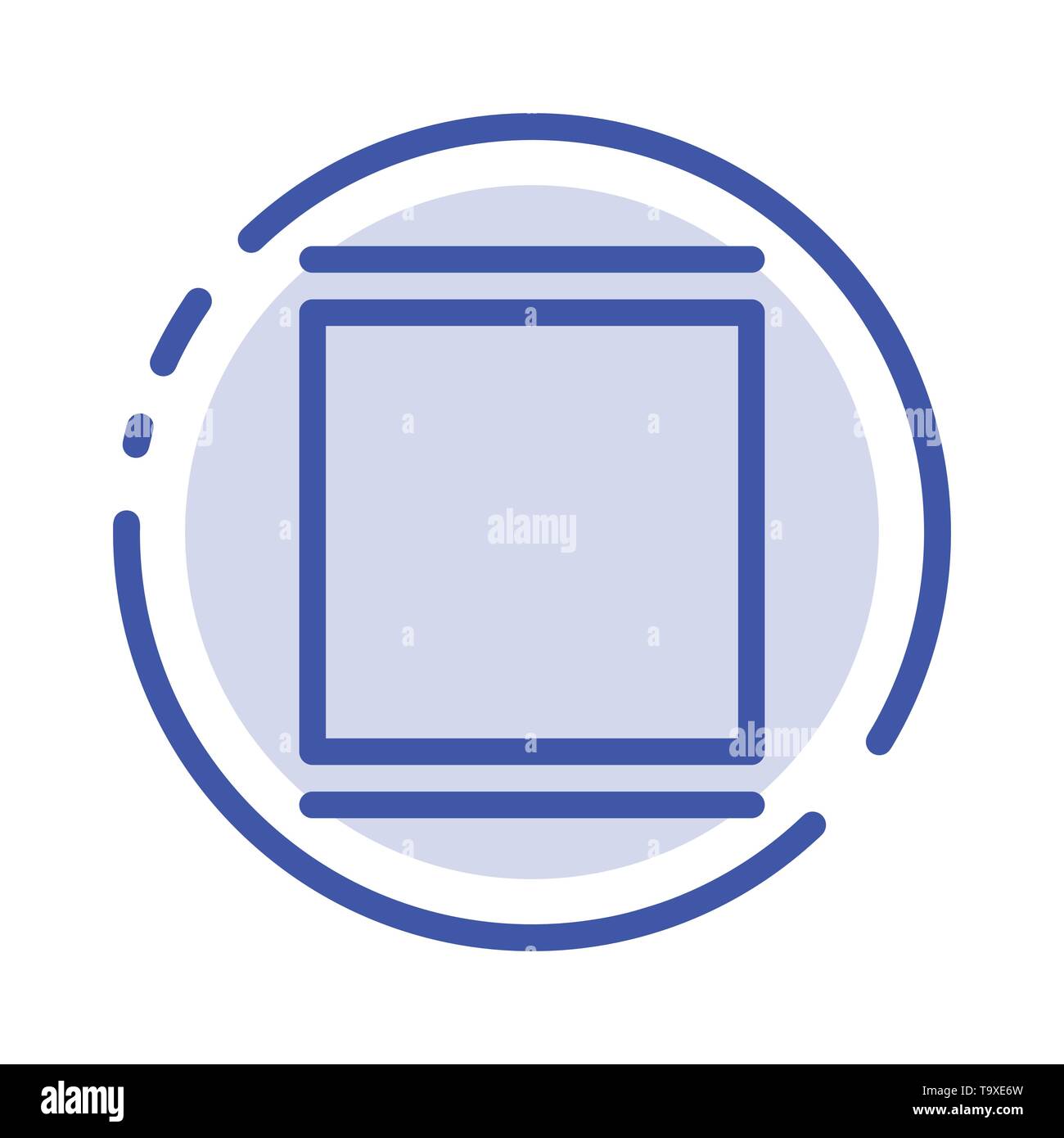Gallery, Instagram, Sets, Timeline Blue Dotted Line Line Icon Stock Vector