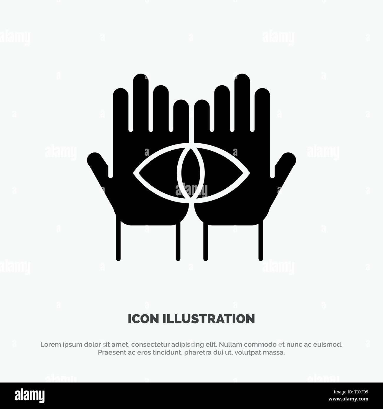 Conspiracy Destiny Medium Mystery Occult Solid Glyph Icon Vector Stock Vector Image Art Alamy