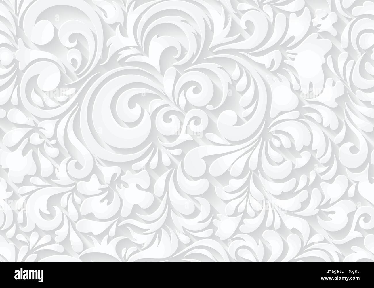 Vector seamless pattern background in paper cut style for textile ...