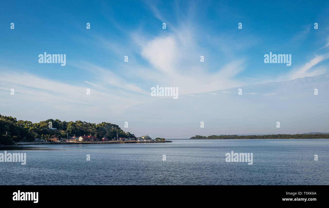 Macquarie Heads, Entrance to Macquarie Harbour, Tasmania Stock Photo