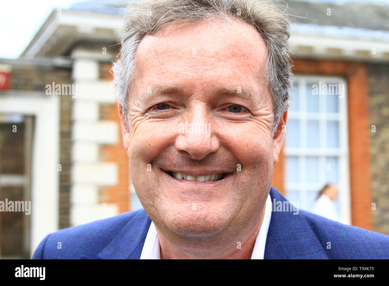 Piers smiles whilst having fun at the RHS Chelsea flower show on