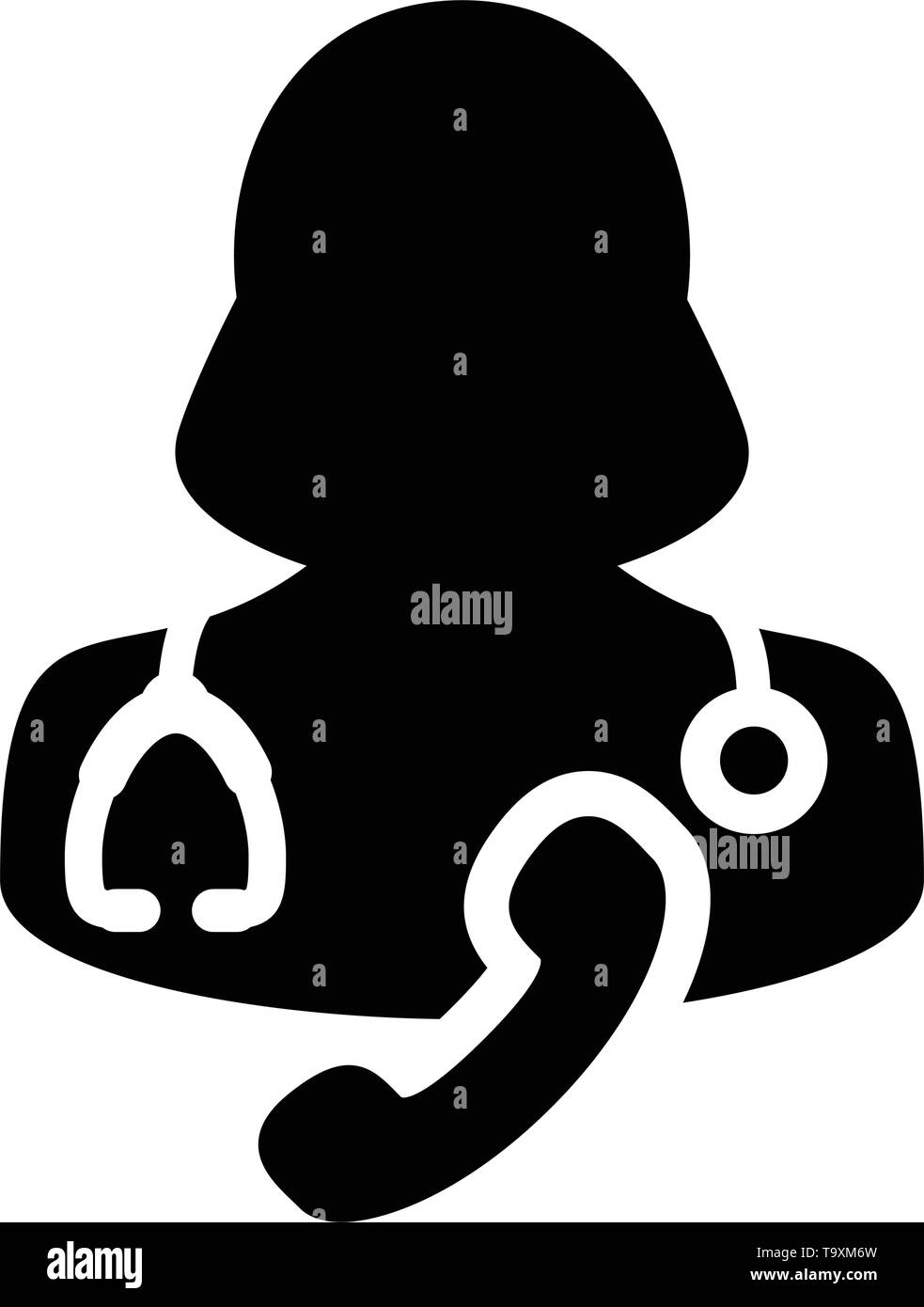 Doctor consultation icon vector female person profile avatar with ...