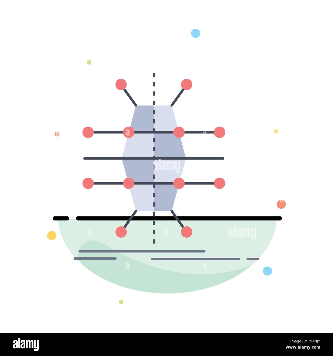 Distribution, grid, infrastructure, network, smart Flat Color Icon