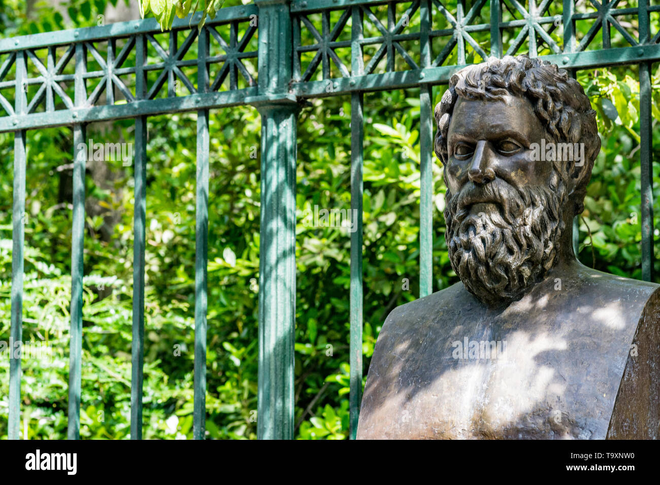 Bust of tragic poet Sophocles in Athens, Greece Stock Photo Alamy