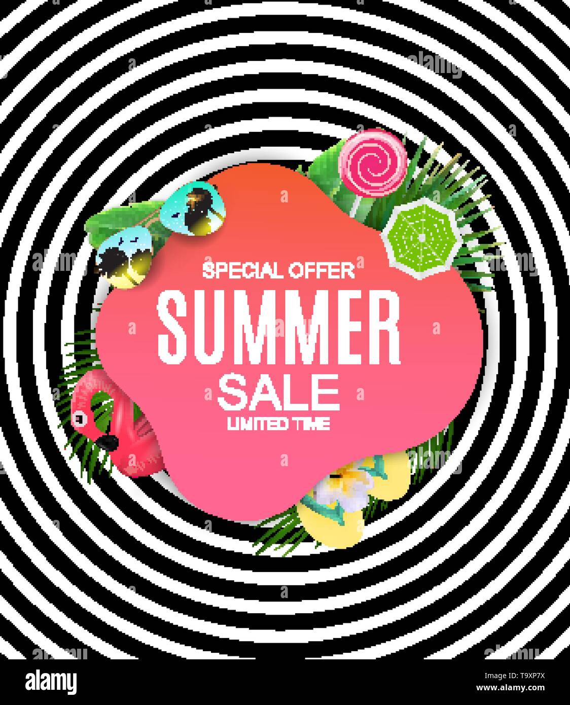 Summer Sale concept Background. Vector Illustration EPS10 Stock Vector ...