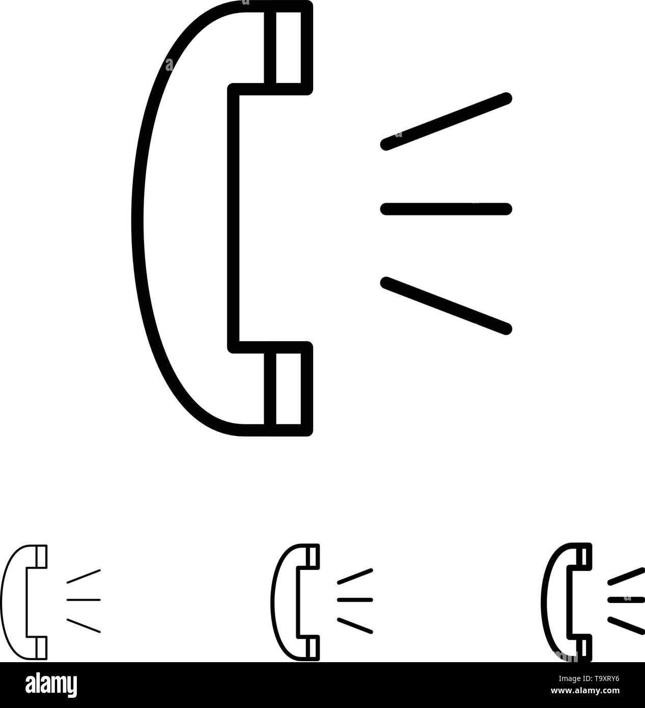 Answer, Call, Client Support, Customer Support Bold and thin black line