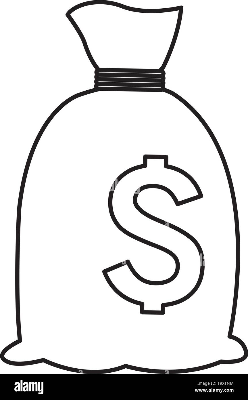 money bag icon black and white Stock Vector Image & Art - Alamy