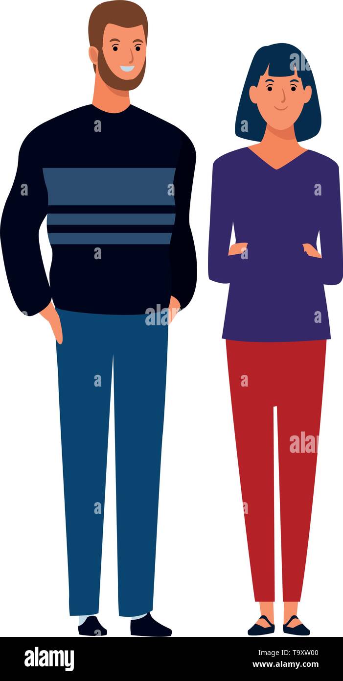 couple avatar cartoon character Stock Vector Image & Art - Alamy