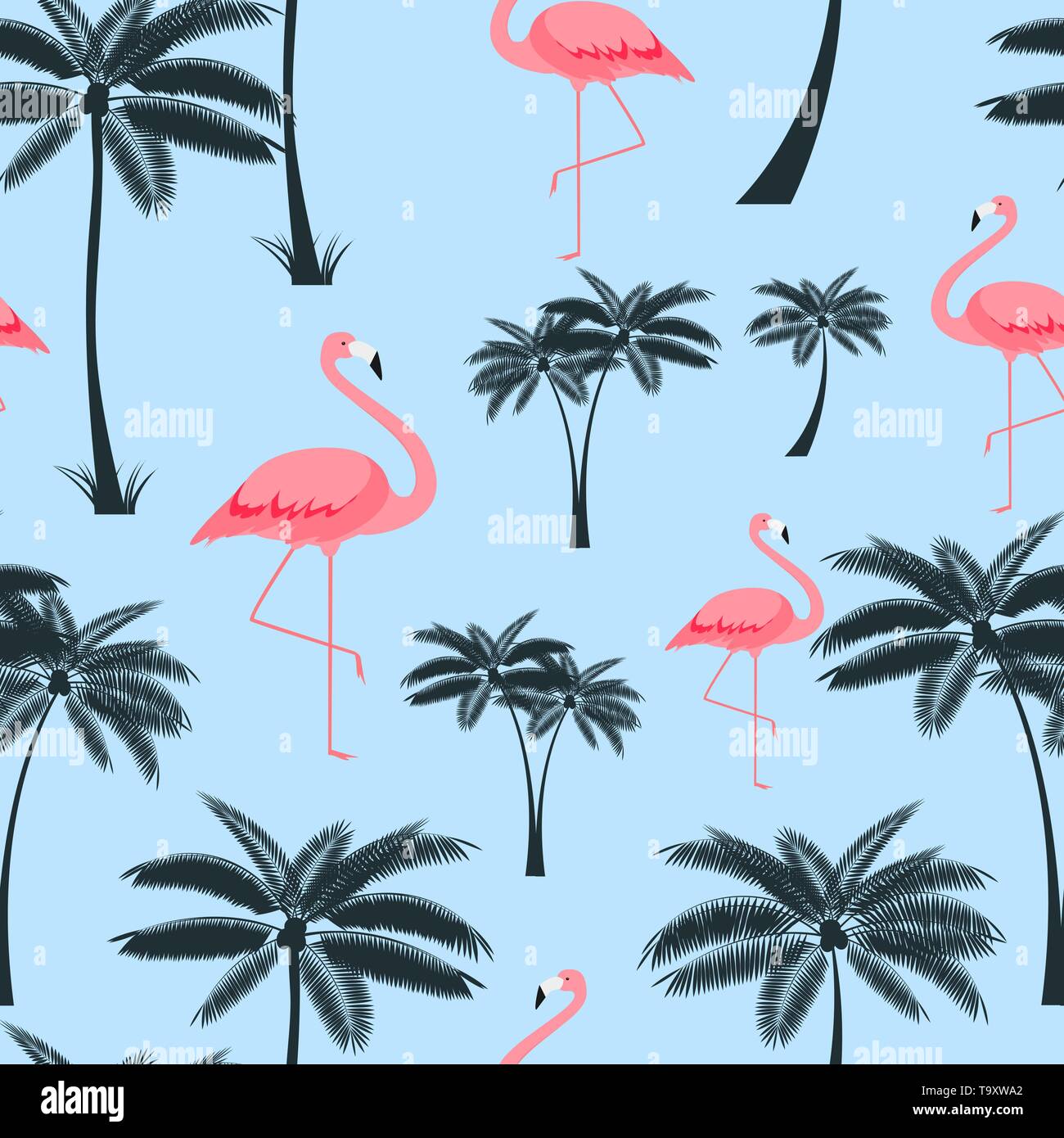 Palm Leaf Seamless Pattern Background Vector Illustration EPS10 Stock ...