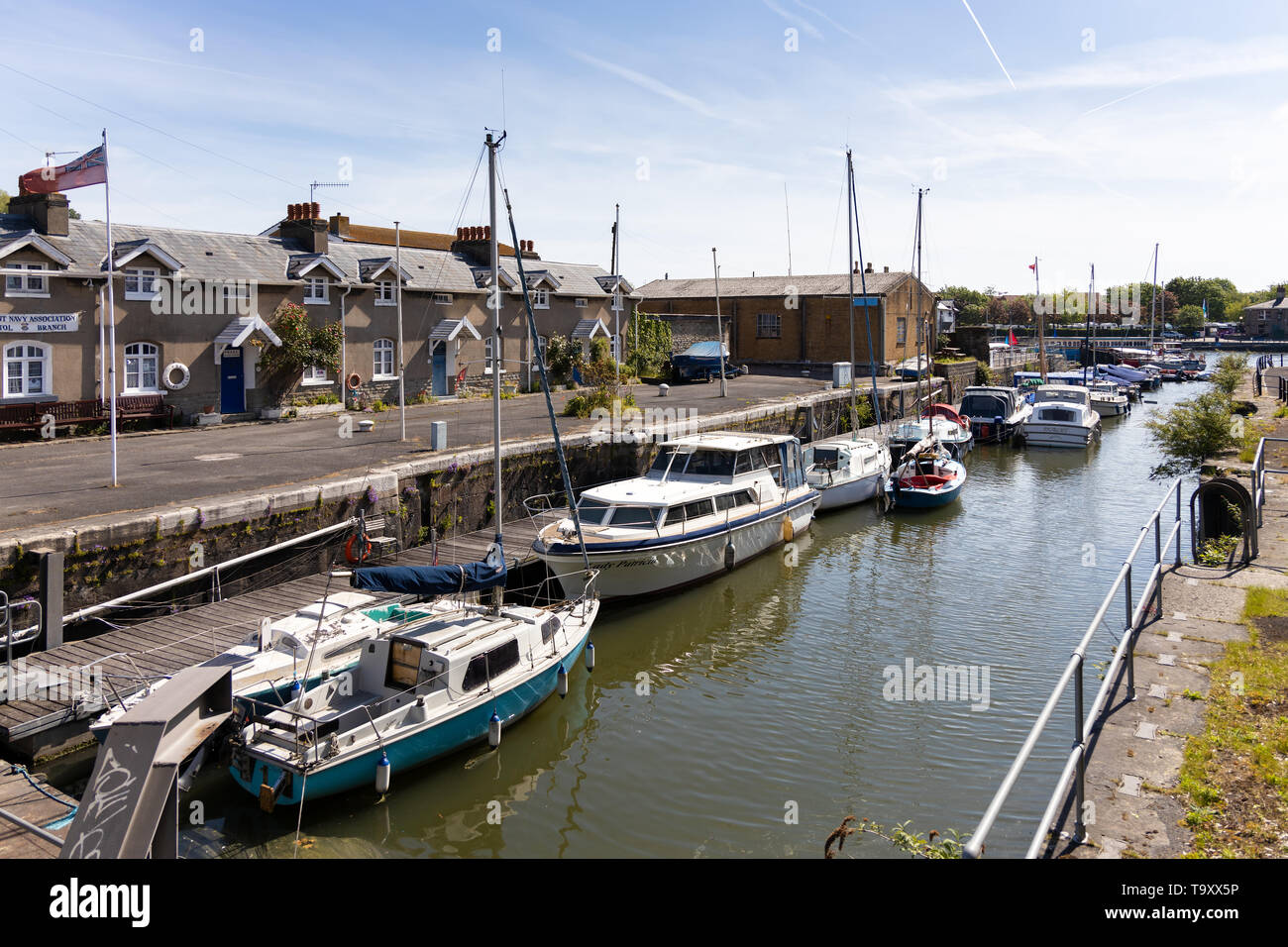 BRISTOL, UK - MAY 14 : View of boats on the River Avon in Bristol on May 14, 2019 Stock Photo