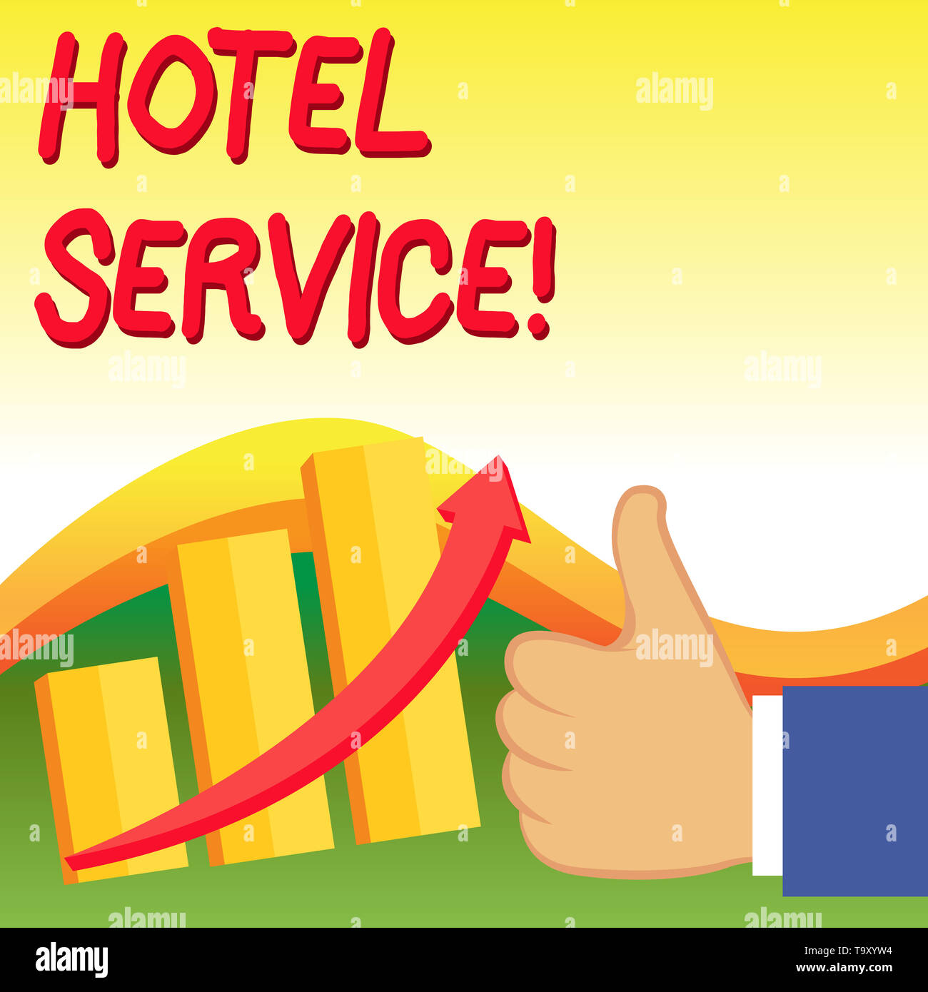 Text sign showing Hotel Service. Business photo showcasing Providing ...